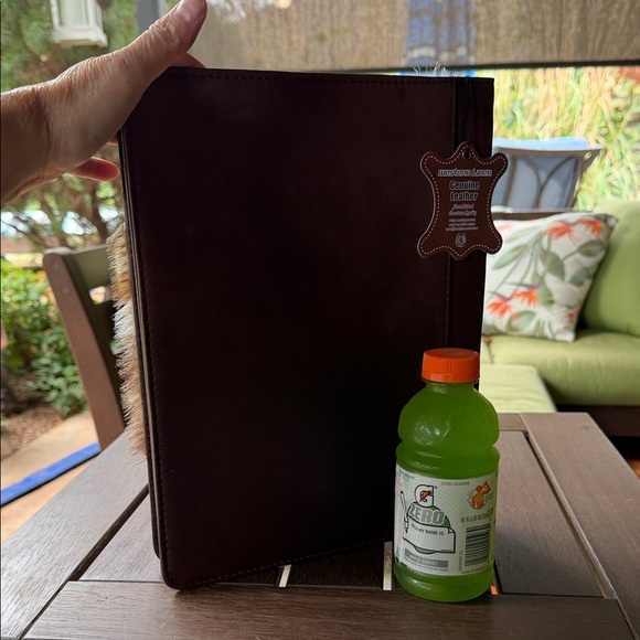 Rustic Floral Leather and Cowhide Journal Cover - Picture 4 of 4